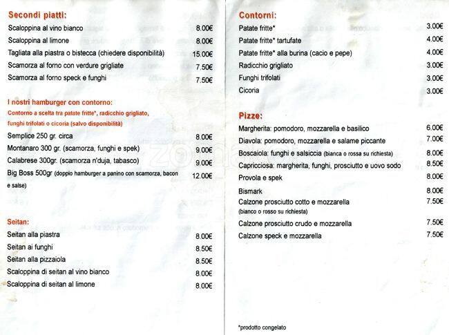 Food Art Ristorante Artigianale Speisekarte