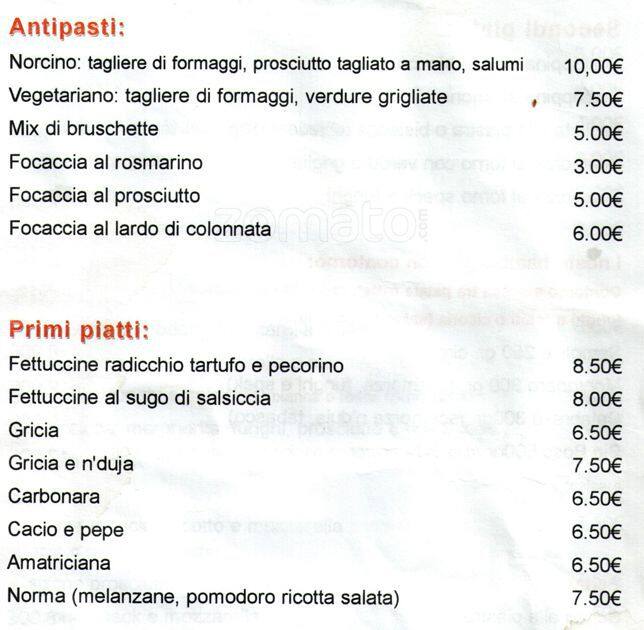 Food Art Ristorante Artigianale Speisekarte