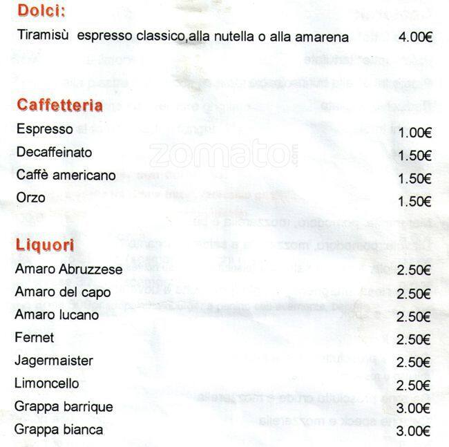 Food Art Ristorante Artigianale Speisekarte
