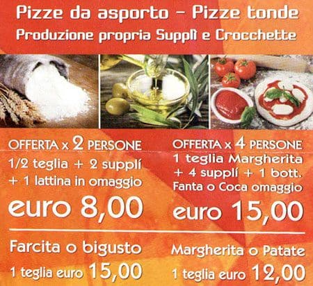 Menu di Detty Pizza 
