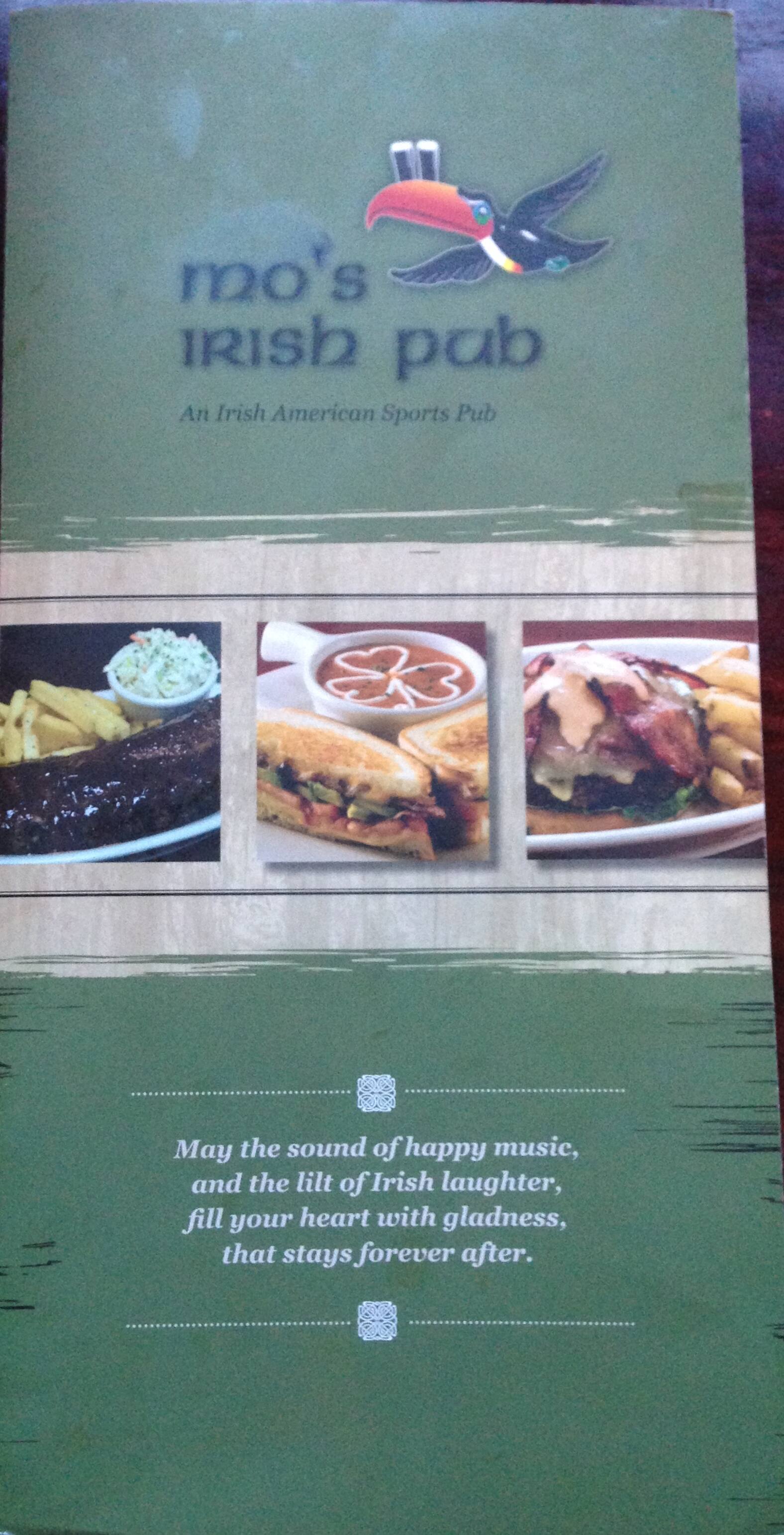 Mo's Irish Pub Menu, Menu for Mo's Irish Pub, Noblesville, Indianapolis