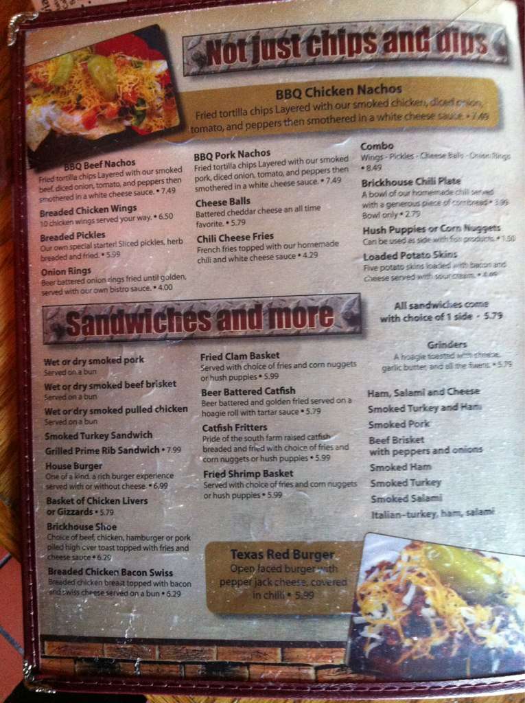 Brickhouse BBQ Menu, Menu for Brickhouse BBQ, Jacksonville