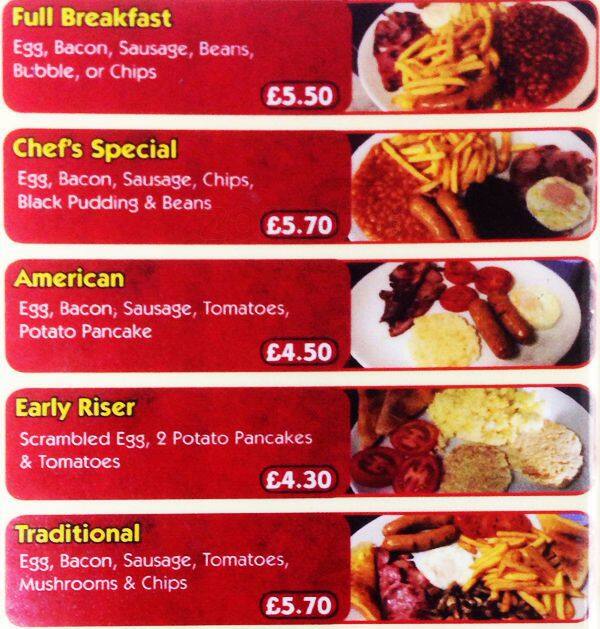 Delichio's Cafe Menu, Menu for Delichio's Cafe, Kentish Town, London