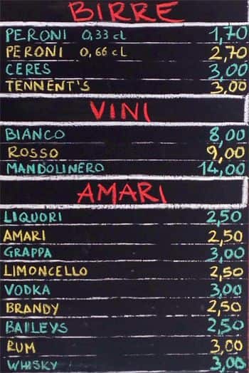 Menu di Bar l'Avolese 