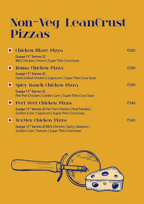 LeanCrust Pizza - ThinCrust Experts menu
