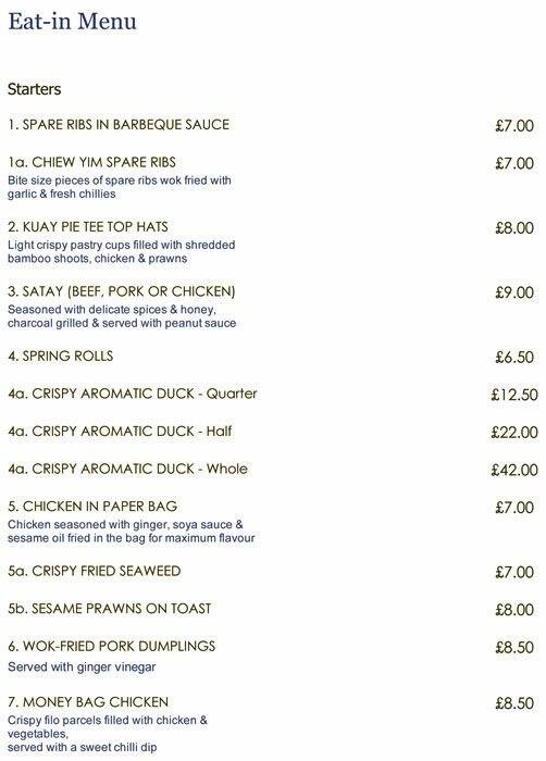 Singapore Garden Menu Menu For Singapore Garden Swiss Cottage