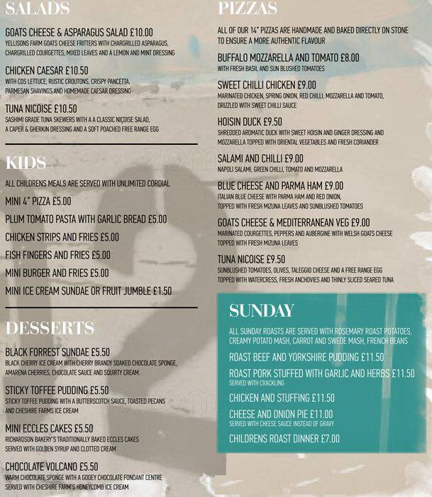Dukes Grill Menu, Menu for Dukes Grill, Castlefield, Manchester Zomato UK