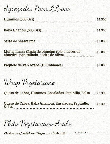 El Gringo menu