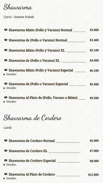 El Gringo menu