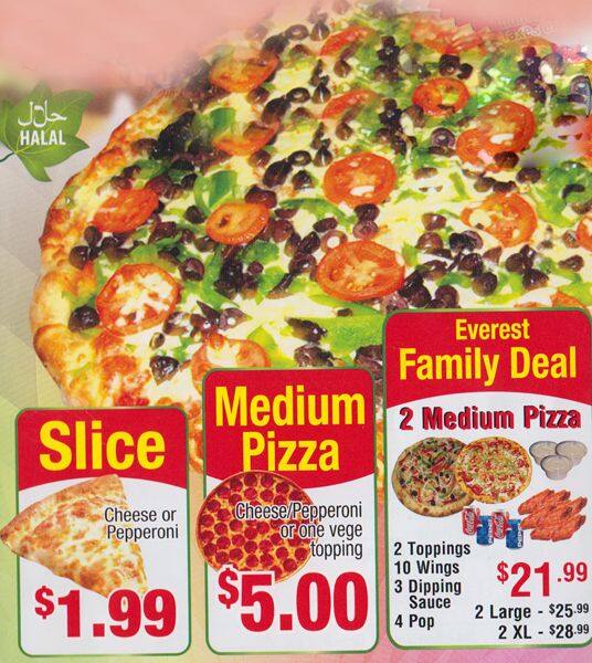 Everest Pizza Menu, Menu for Everest Pizza, Scarborough, Toronto