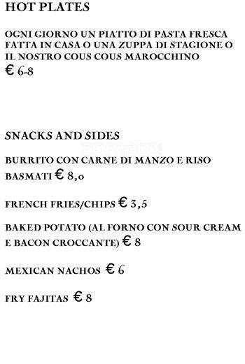 Menu di kitchenette 