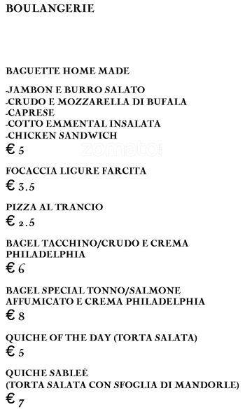 Menu di kitchenette 
