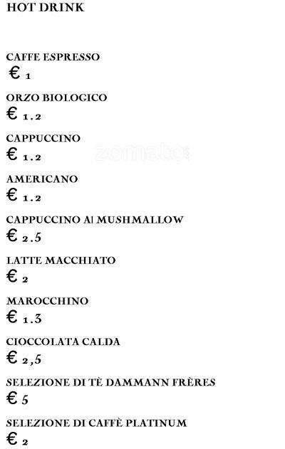 Menu di kitchenette 