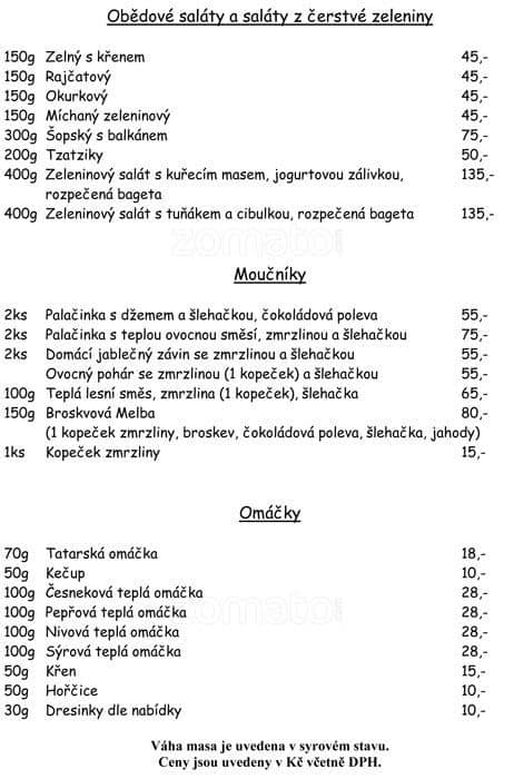 Corner menu