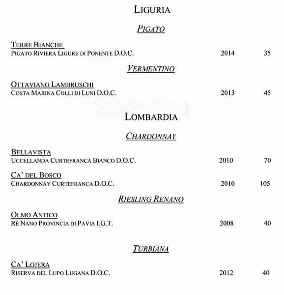 Menu di VUN Andrea Aprea 