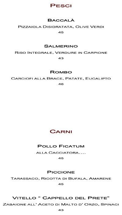 Menu di VUN Andrea Aprea 