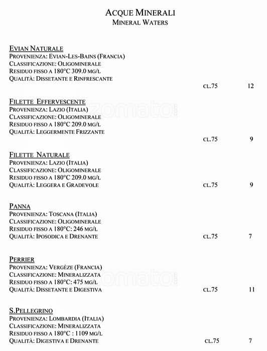 Menu di VUN Andrea Aprea 