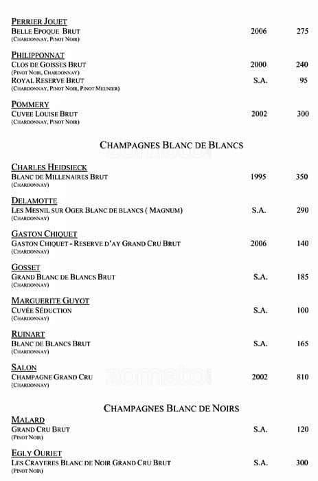 Menu di VUN Andrea Aprea 