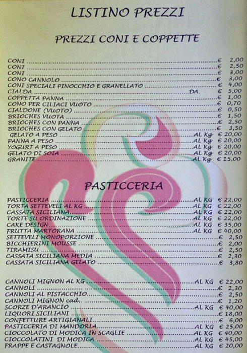 Menu di GELARMONY Cosi Duci S.r.l.s. 