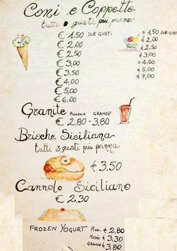 Menu di GELARMONY Cosi Duci S.r.l.s. 
