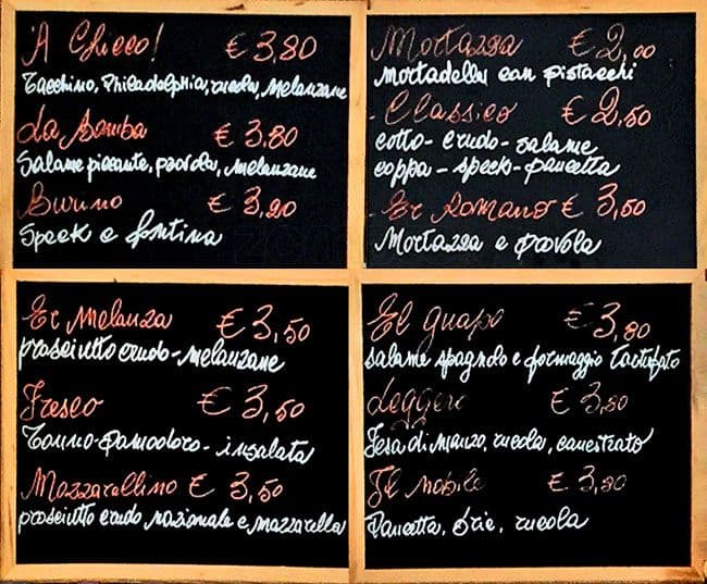 Menu di Forno Moderno 