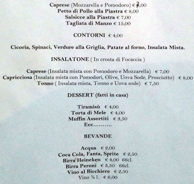 Menu di Armanchef e Patrizia 