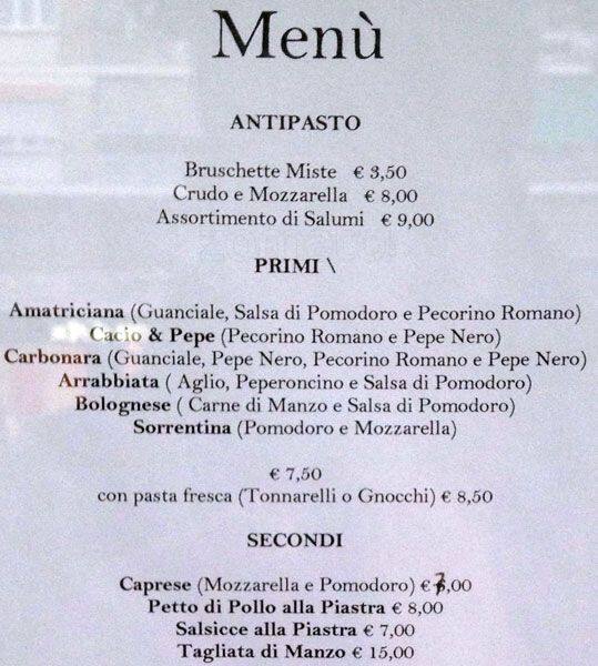 Menu di Armanchef e Patrizia 