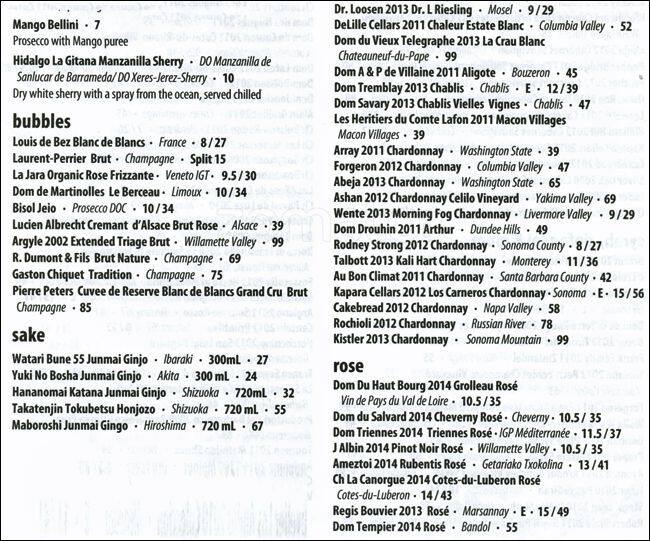 Menu at Morso pub & bar, Gig Harbor