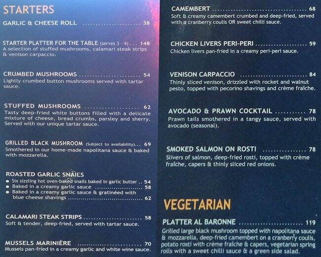 Cattle Baron Steak Ranch Menu, Menu for Cattle Baron Steak Ranch