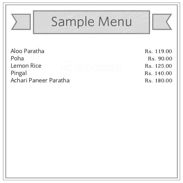 Menu of Nashta Express, Kammanahalli, Bangalore