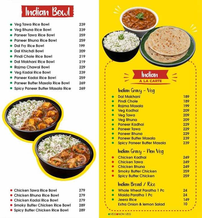 Big Bowl Company menu