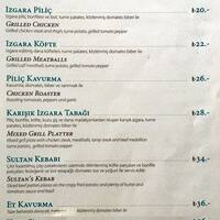 Istanbul Vilayetler Evi Restaurant Menu