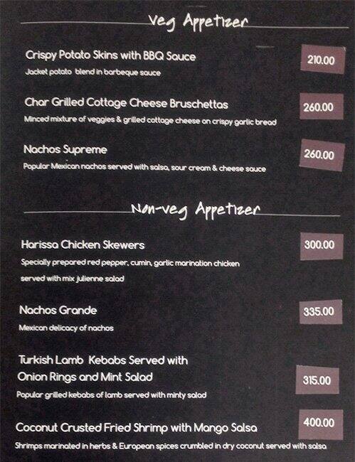 Golden Birdwing- World Cuisine Restaurant menu