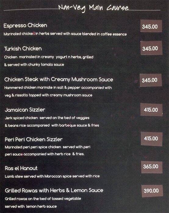Golden Birdwing- World Cuisine Restaurant menu