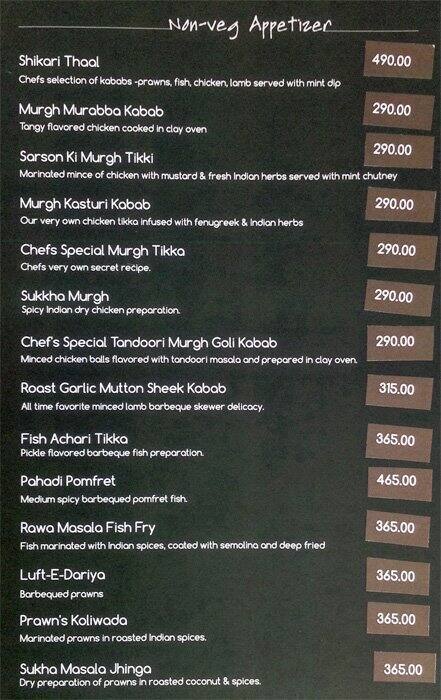 Golden Birdwing- World Cuisine Restaurant menu