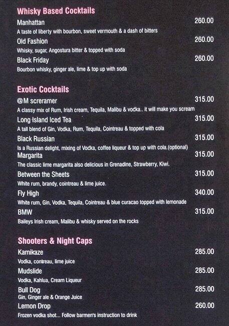 Golden Birdwing- World Cuisine Restaurant menu