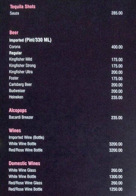 Golden Birdwing- World Cuisine Restaurant menu