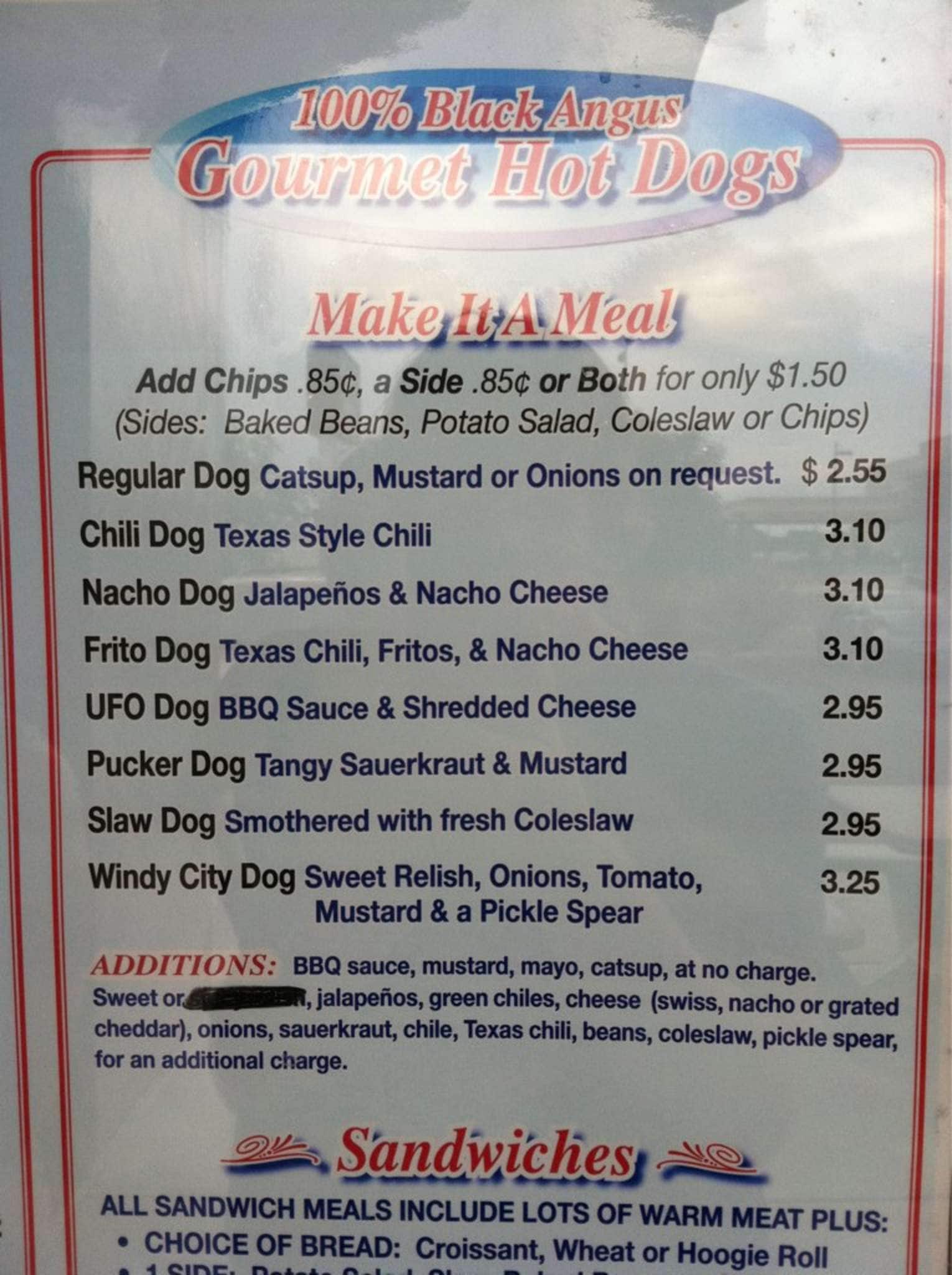 Menu at Classics Frozen Custard fast food, Roswell