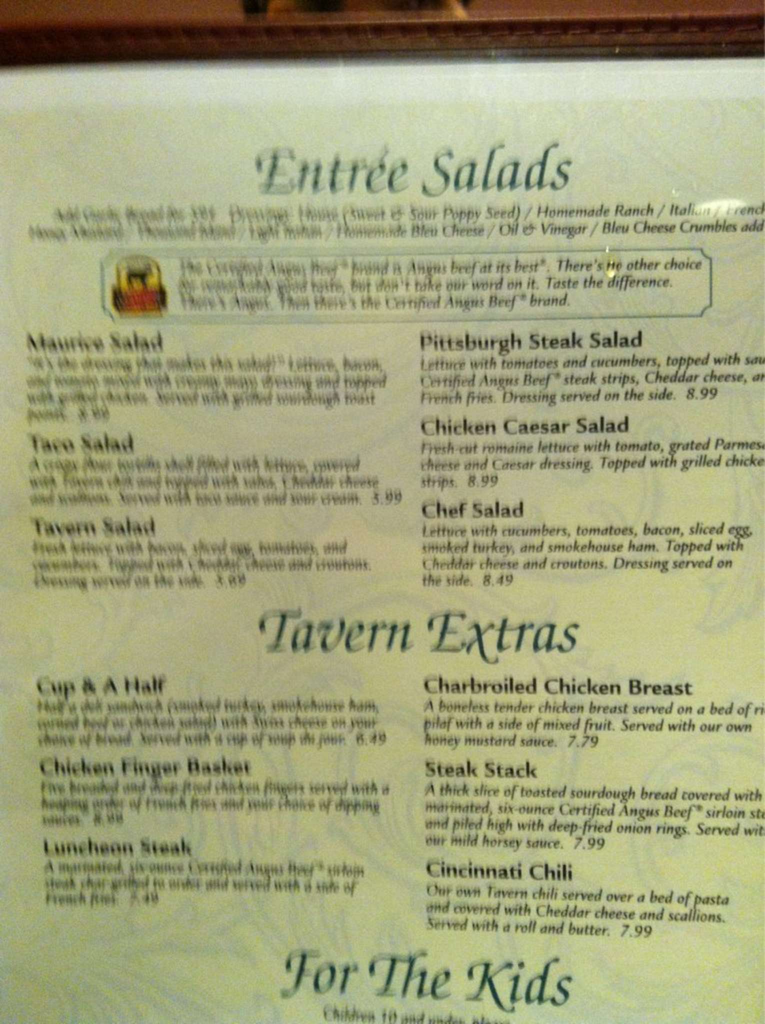 Menu at Hotel Millersburg pub & bar, Millersburg