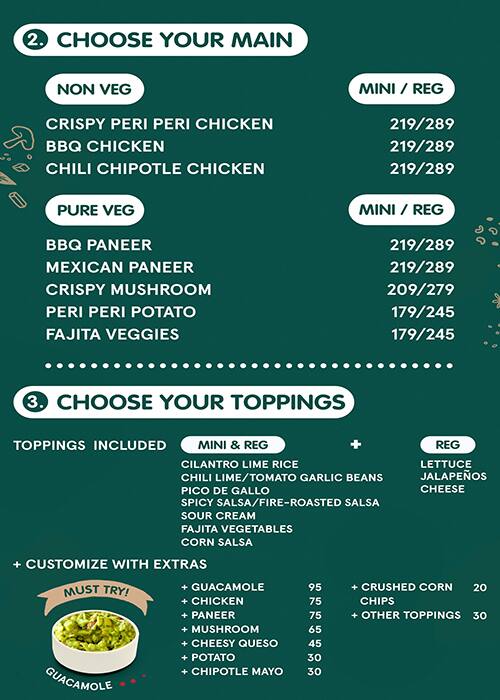 Menu at California Burrito Mexican Grill Sohna Rd Vatika Business