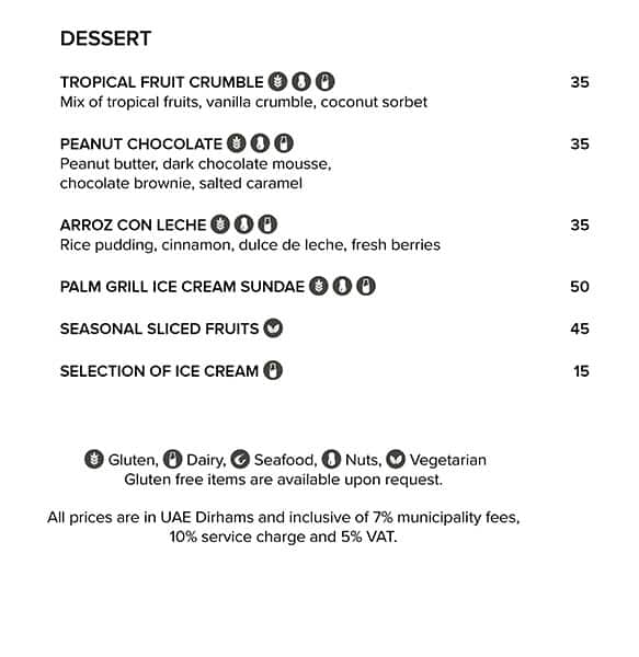 Menu at The Lobby Lounge pub & bar, Dubai, The RitzCarlton