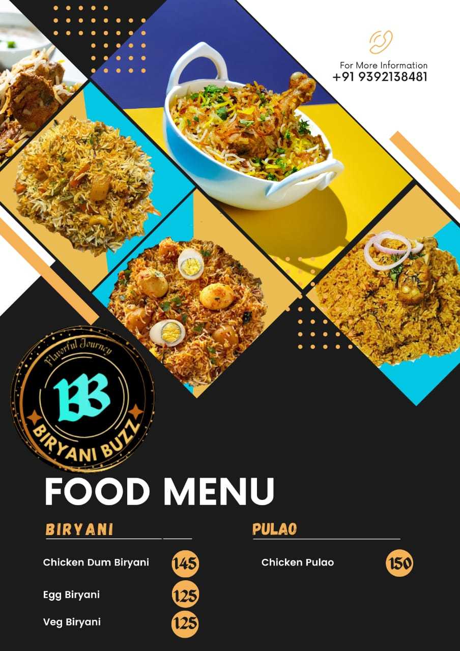 Menu of BB Biryani, Nizampet, Hyderabad