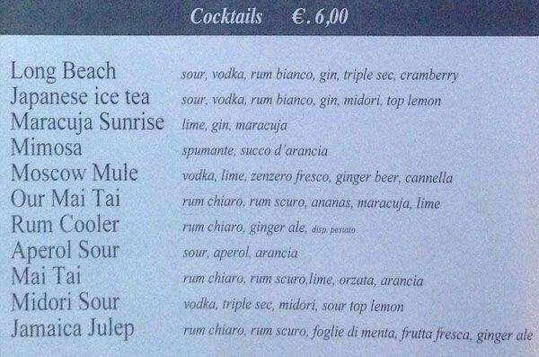 Menu di The Cambridge 