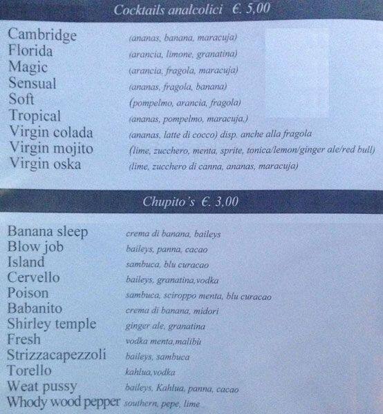 Menu di The Cambridge 