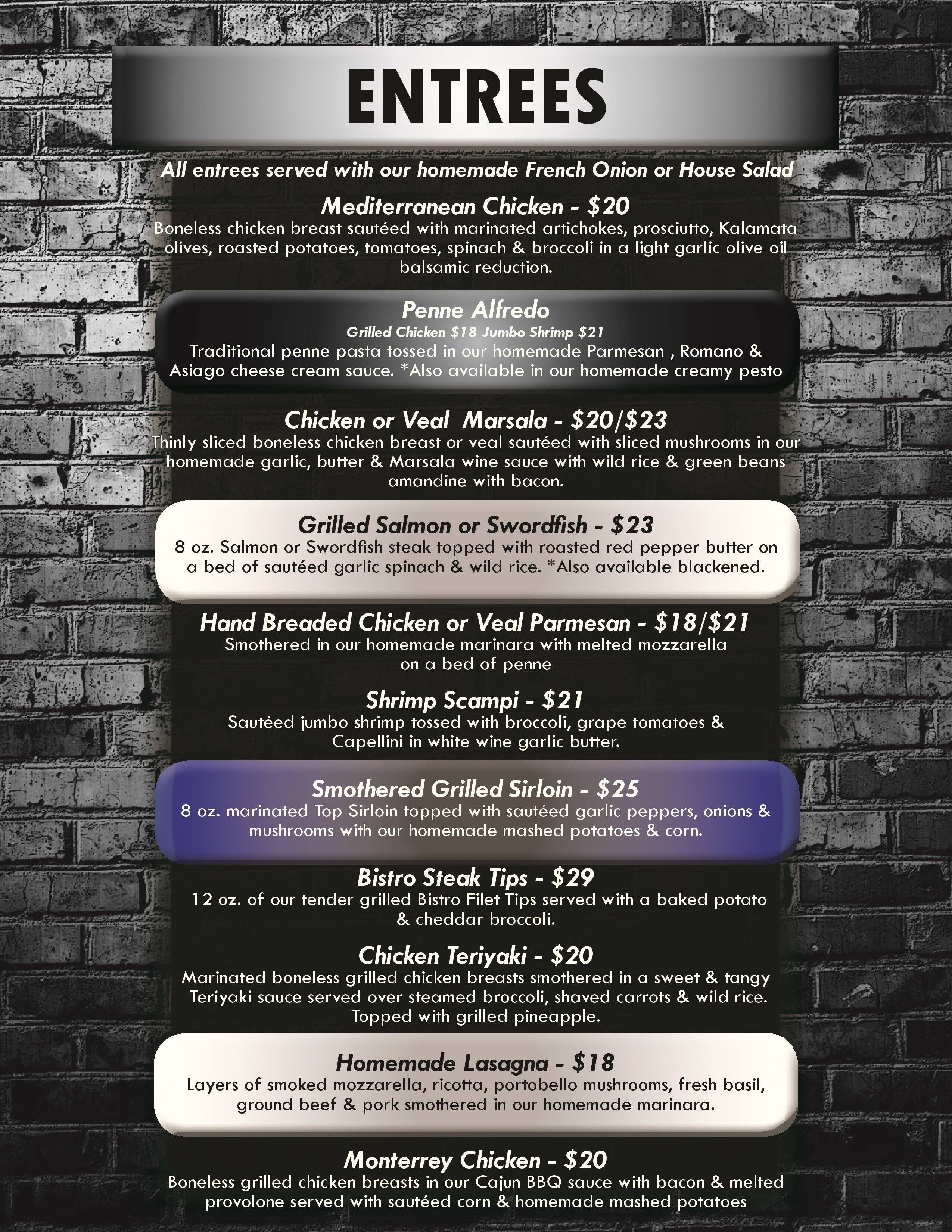 Menu at Richmond Grille pub & bar, North Adams