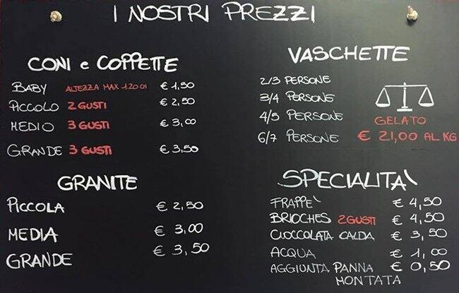 Menu di FreddoGelato 