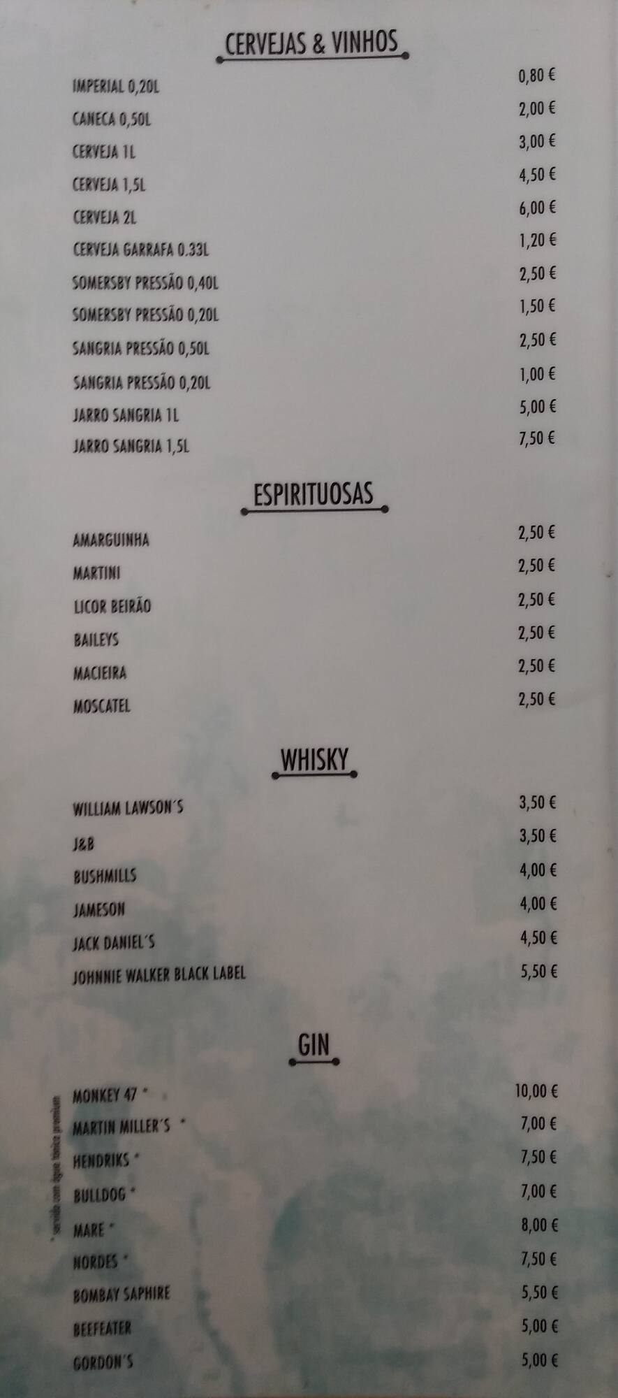 Carta de Coral_university_bar