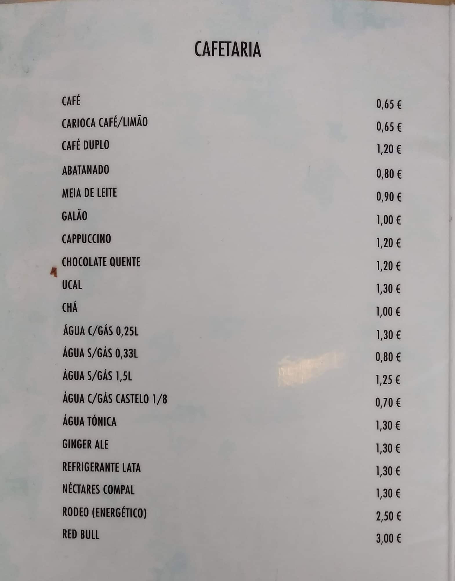 Carta de Coral_university_bar