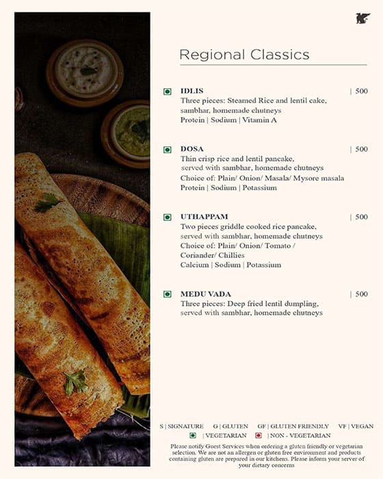 J W Kitchen menu