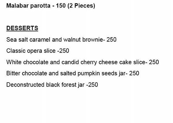 J W Kitchen menu